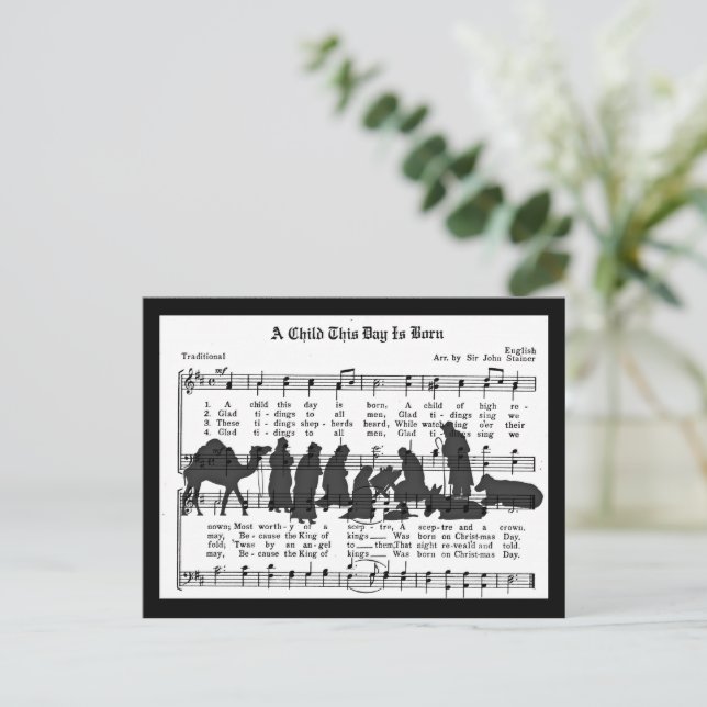 Cartão Postal Um Filho Este Dia é Nascer (Em pé/Frente)