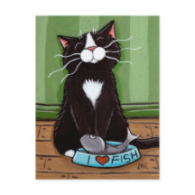 Um Gatinho Feliz - Cartão-postal de Art Cat