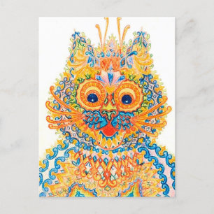 Cartão Postal Um Gato De Olhos Amplos, Louis Wain