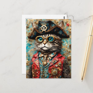 Cartão Postal Um Gato Pirata