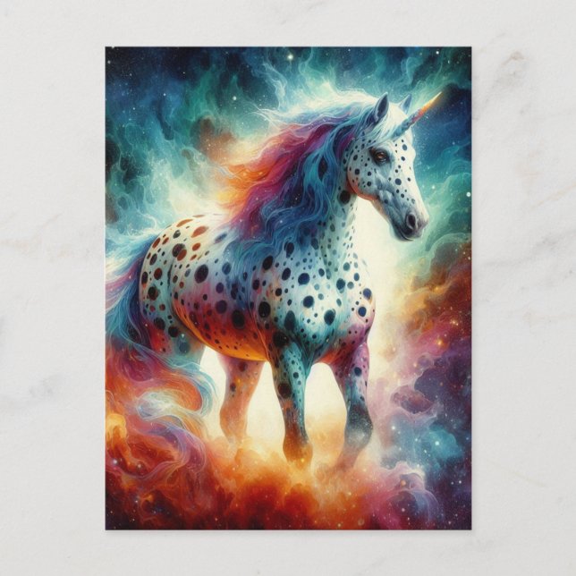 Cartão Postal Um Gorgeous Appaloosa Unicorn (Frente)