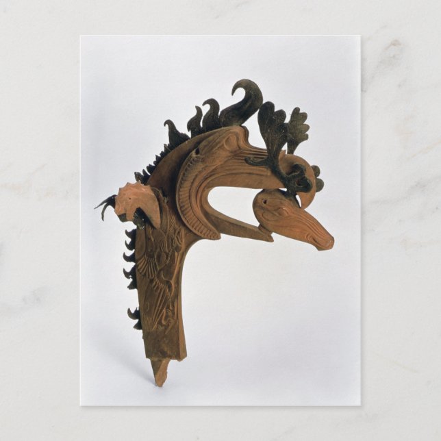 Cartão Postal Um grifo segurando um veado em seu bico (Frente)