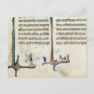 Cartão Postal Um homem dirigindo suas Bolsas de Carregando de bu