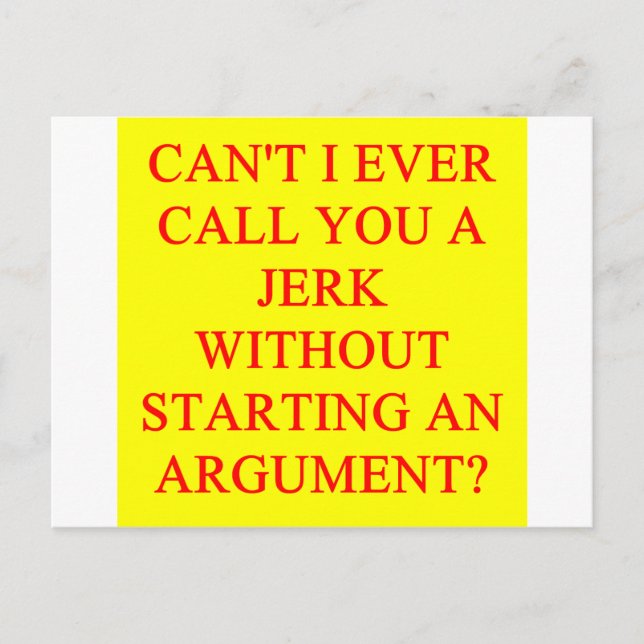 Cartão Postal um insulto engraçado para idiotas (Frente)