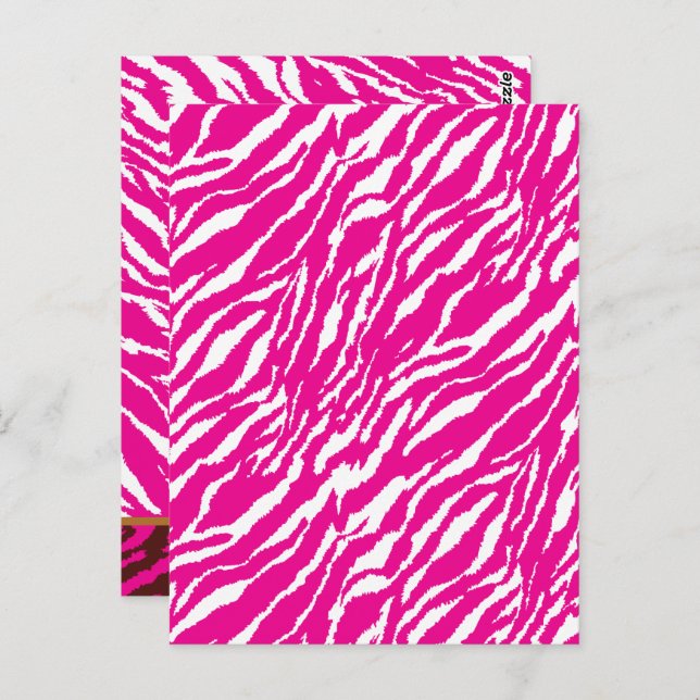 Cartão Postal Um intrincado padrão floral em rosa e branco, arte (Frente/Verso)