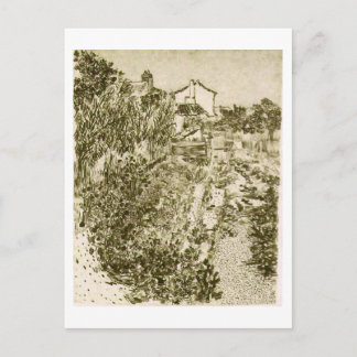 Cartão Postal Um Jardim Flor, Vincent van Gogh