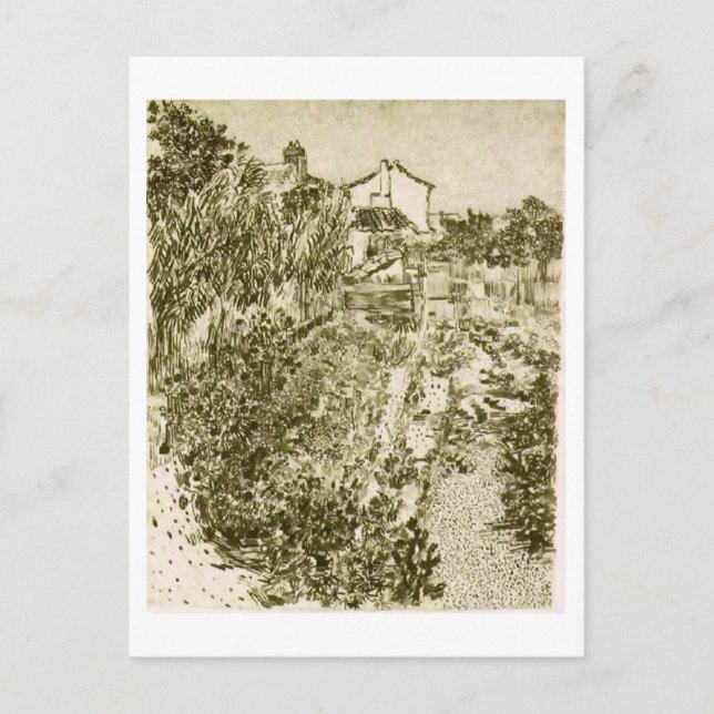Cartão Postal Um Jardim Flor, Vincent van Gogh (Frente)
