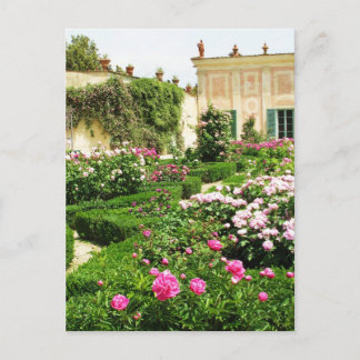 Cartão Postal Um Jardim Formal Serene Rosa
