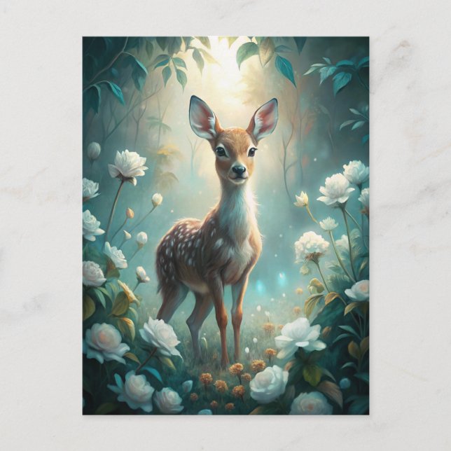 Cartão Postal Um Jovem Fawn (Frente)