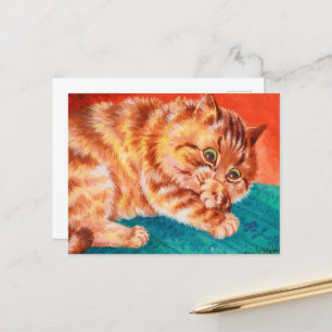 Cartão Postal Um Kitten Cheeky de Louis Wain