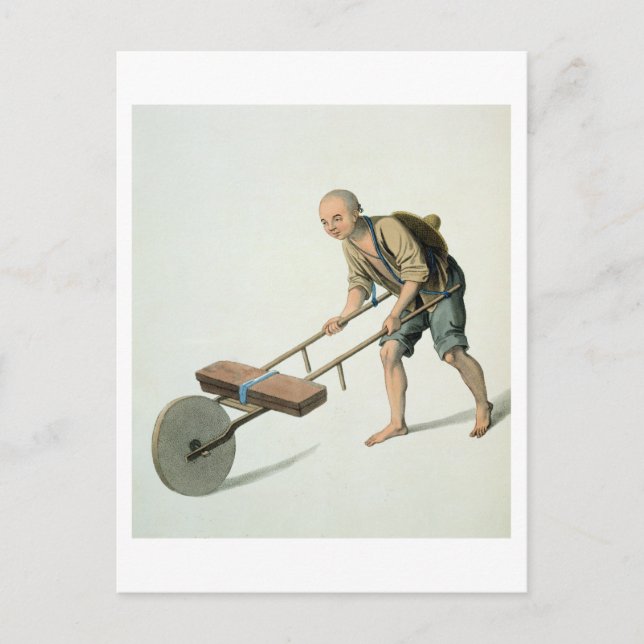 Cartão Postal Um Laborer, prato 27 de "A fantasia da China", (Frente)