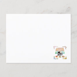 Cartão Postal Um Lar, Dois Gatos, Três Refeições, Quatro Estaçõe