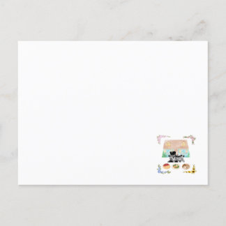 Cartão Postal Um Lar, Dois Gatos, Três Refeições, Quatro Estaçõe