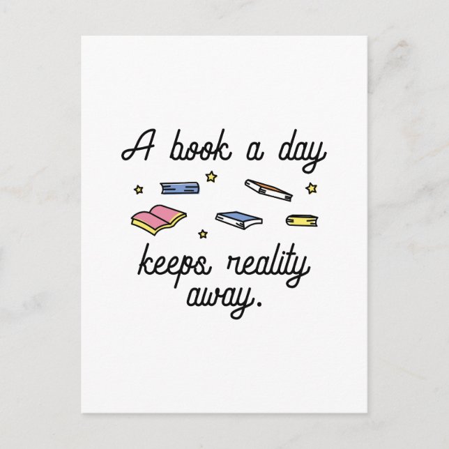 Cartão Postal Um Livro Por Dia (Frente)