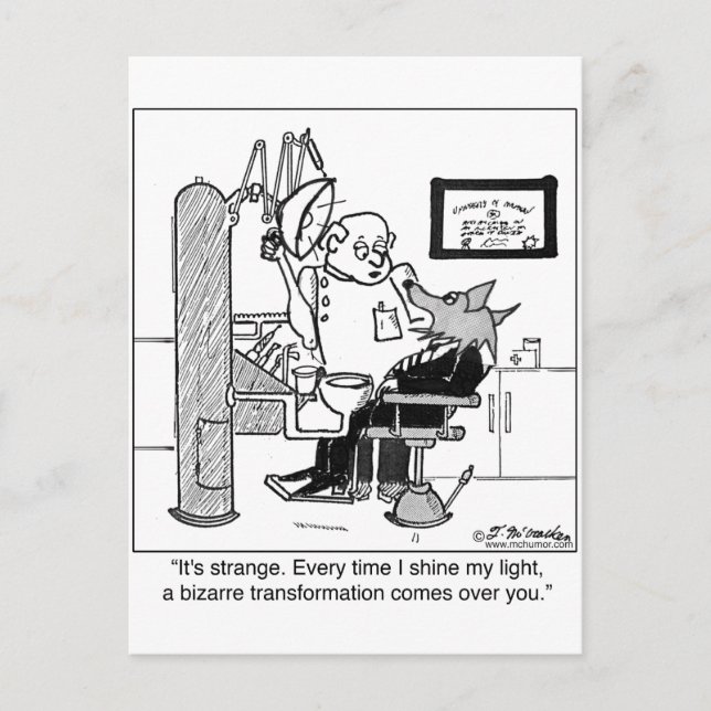 Cartão Postal Um lobisomem no Dentista (Frente)