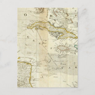 Cartão Postal Um Mapa Exato Da Zona Sul Da América Do Norte