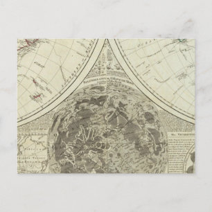 Cartão Postal Um mapa geral do globo terrestre ou do mundo