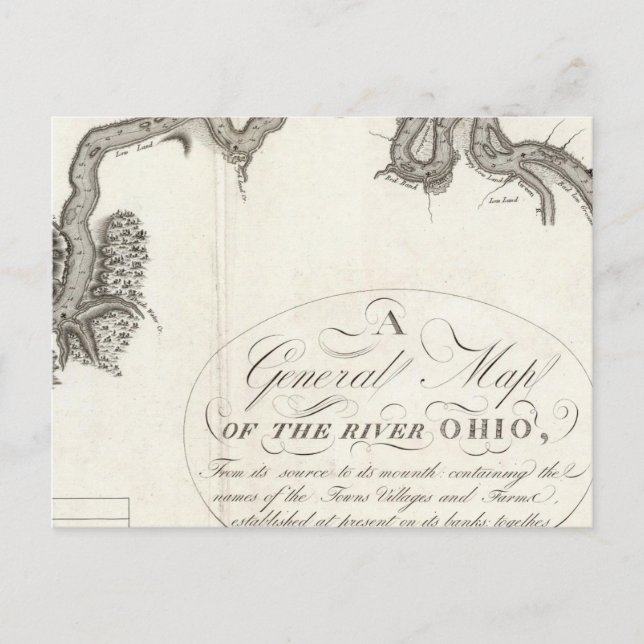Cartão Postal Um Mapa Geral Do Rio Ohio (Frente)
