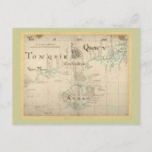 Cartão Postal Um Mapa Pirata Autêntico 1690