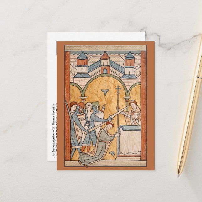 Cartão Postal Um Mártico de Ruas. Thomas Becket na Arte (Frente/Verso In Situ)