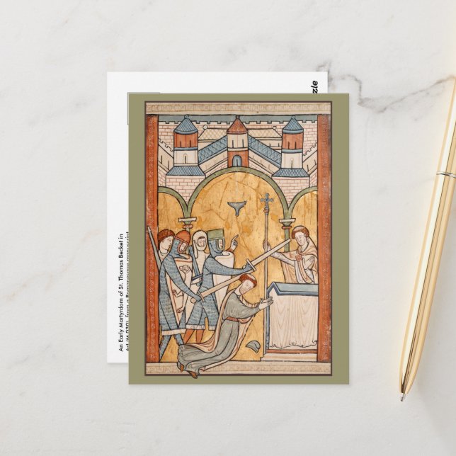 Cartão Postal Um Mártico de Ruas. Thomas Becket na Arte (Frente/Verso In Situ)