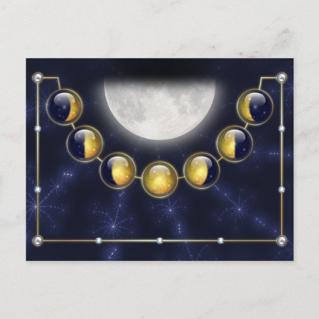 Cartão Postal Um mês de vida do cartão-postal da lua (Frente)