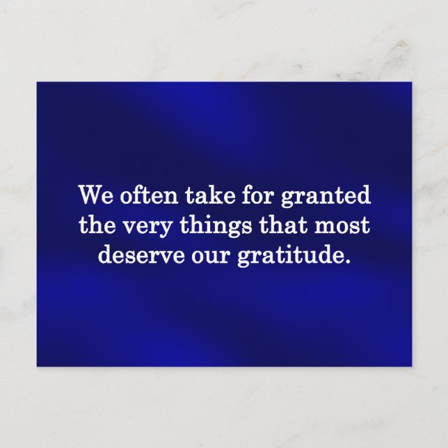 Cartão Postal Um momento para Obrigados (Frente)