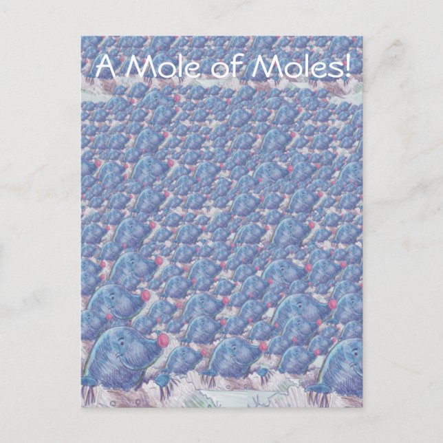 Cartão Postal Um monte de desenhos moles Avogadro Constant (Frente)