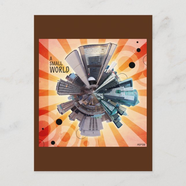 Cartão Postal Um mundo pequeno (Frente)