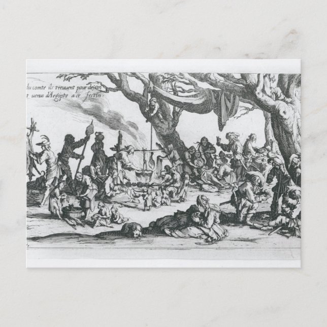 Cartão Postal Um Nascimento em um Acampamento Cigano (Frente)