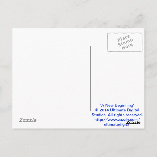 Cartão Postal Um Novo Começo (Verso)