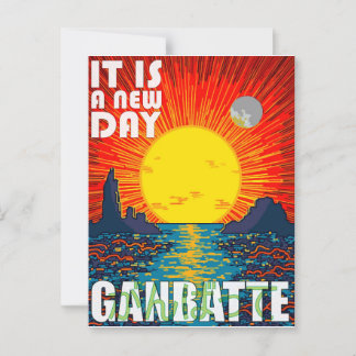 Cartão Postal Um novo dia - Continue!