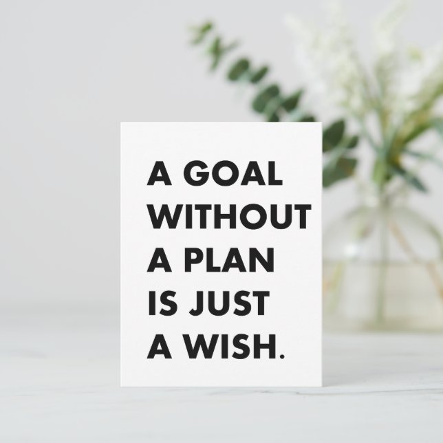 Cartão Postal Um objetivo sem plano (Em pé/Frente)