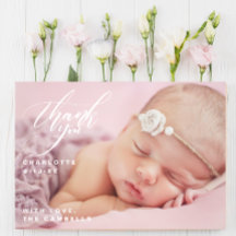 Um Obrigado Chuveiro de Bebê Foto Personalizada Co