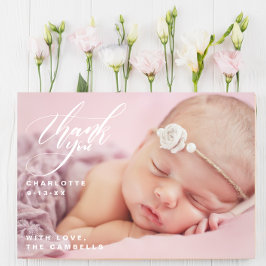 Cartão Postal Um Obrigado Chuveiro de Bebê Foto Personalizada Co