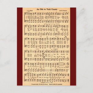 Cartão Postal Um Ode para o Condado de York em música e verso