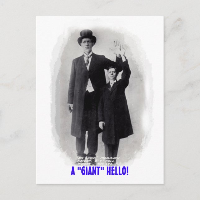 CARTÃO POSTAL UM OLÁ GIGANTE!  LÍDEO FINN CIRCUS GIGANTE! (Frente)