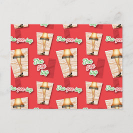 Cartão Postal Um padrão de perna de lâmpada de Natal | Uma Histó