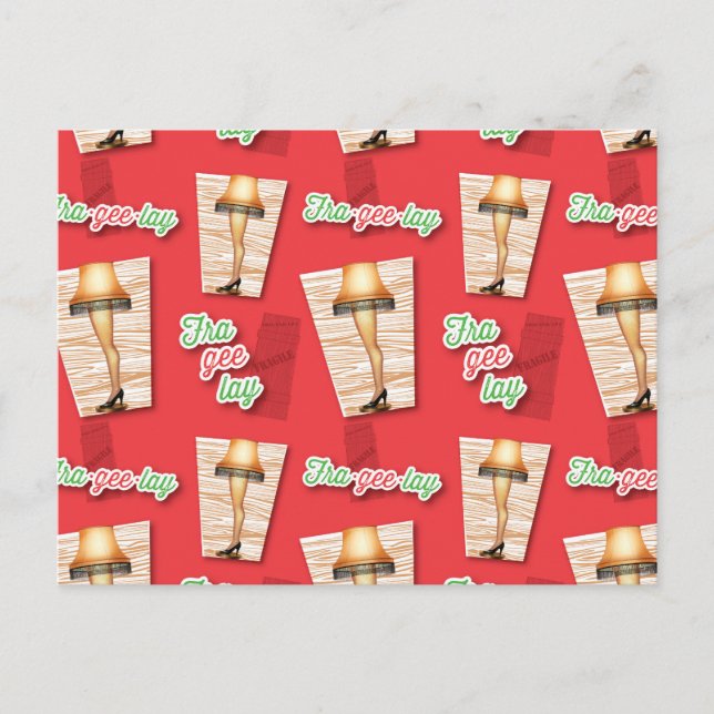 Cartão Postal Um padrão de perna de lâmpada de Natal | Uma Histó (Frente)