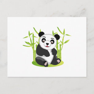 Cartão Postal Um Panda e seu Bamboo