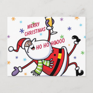 Cartão Postal “Um Papai Noel Celebrando”