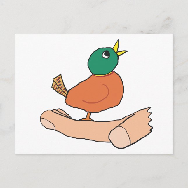 Cartão Postal Um pássaro na mão vale dois no mato (Frente)