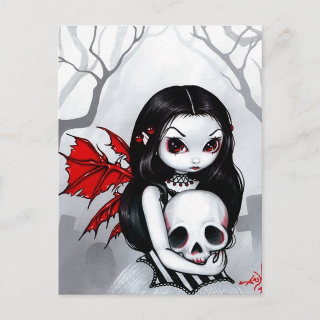 Cartão postal "Um Passeio pelo Cemitério" (Frente)