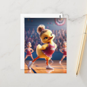 Cartão Postal Um pato líder de torcida adorável