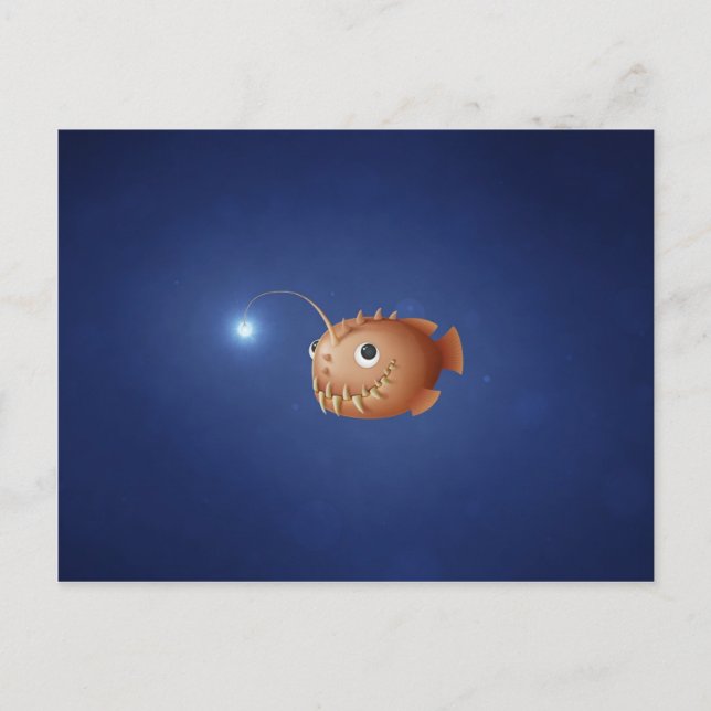 Cartão Postal Um Pequeno Anglerfish (Frente)