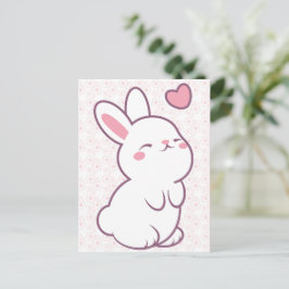 Cartão Postal Um Pequeno Coelho Feito de Sentimentos