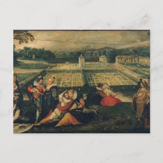 Cartão Postal Um piquenique em um parque (Frente)