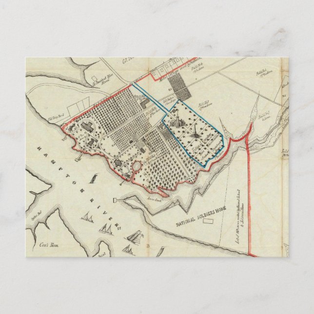 Cartão Postal Um Plano Da Propriedade Do Hampton Normal (Frente)