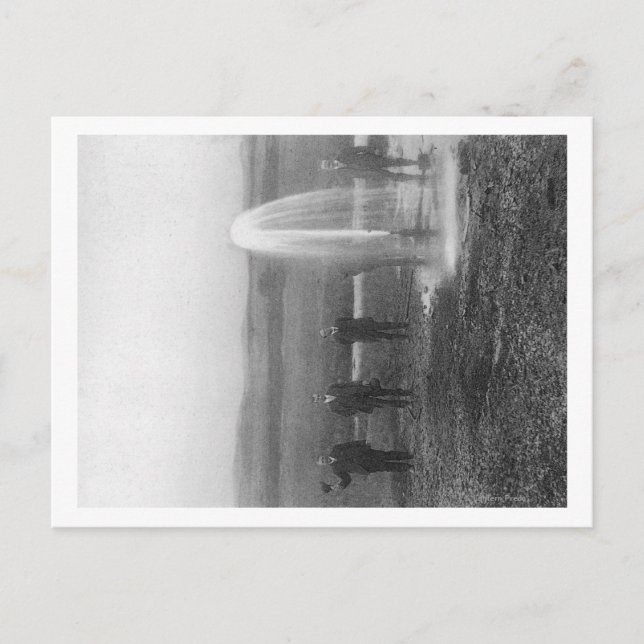 Cartão Postal Um poço fluente no Judith BasinMontana (Frente)