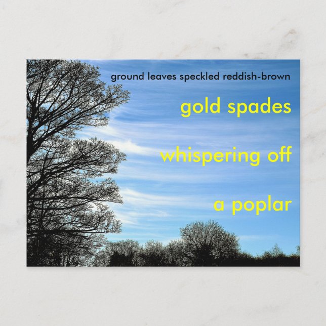 Cartão Postal Um Poema Para Outono (Frente)